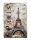 Vintage Dekor Fémtábla, Eiffel-torony dombornyomott fényképe, 'Paris' felirat, retro hangulatú kialakítás, 20x30cm
